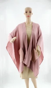 New Vince Camuto Fur Pocket Topper Ruana Jacket Wrap nwt #R174 - Picture 1 of 2