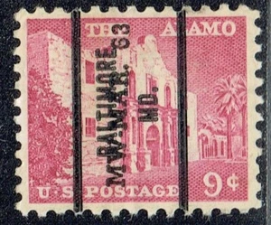 1954 9c The Alamo w/precancel f/BALTIMORE MD 1043-71 dated: MW MAR 63! - Picture 1 of 1