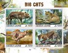 Big Cats African Leopard Lion Cheetah MNH Stamps 2018 Sierra Leone M/S