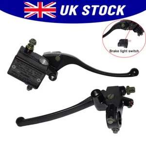 7/8" 22mm Universal Hydraulic Brake Clutch Master Cylinder Reservoir Lever M10 - Picture 1 of 10