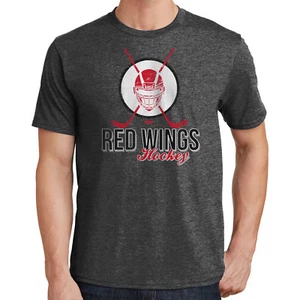 Red Wings Hockey T-Shirt Detroit Sports 2239 - Picture 1 of 13