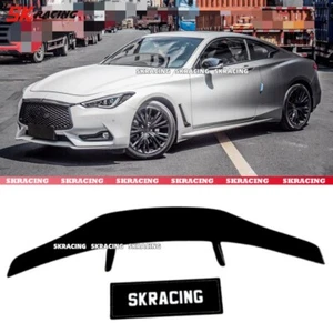 FOR 2017-22 INFINITI Q60 HIGH KICK DUCKBILL Glossy Black REAR TRUNK SPOILER WING - Picture 1 of 3