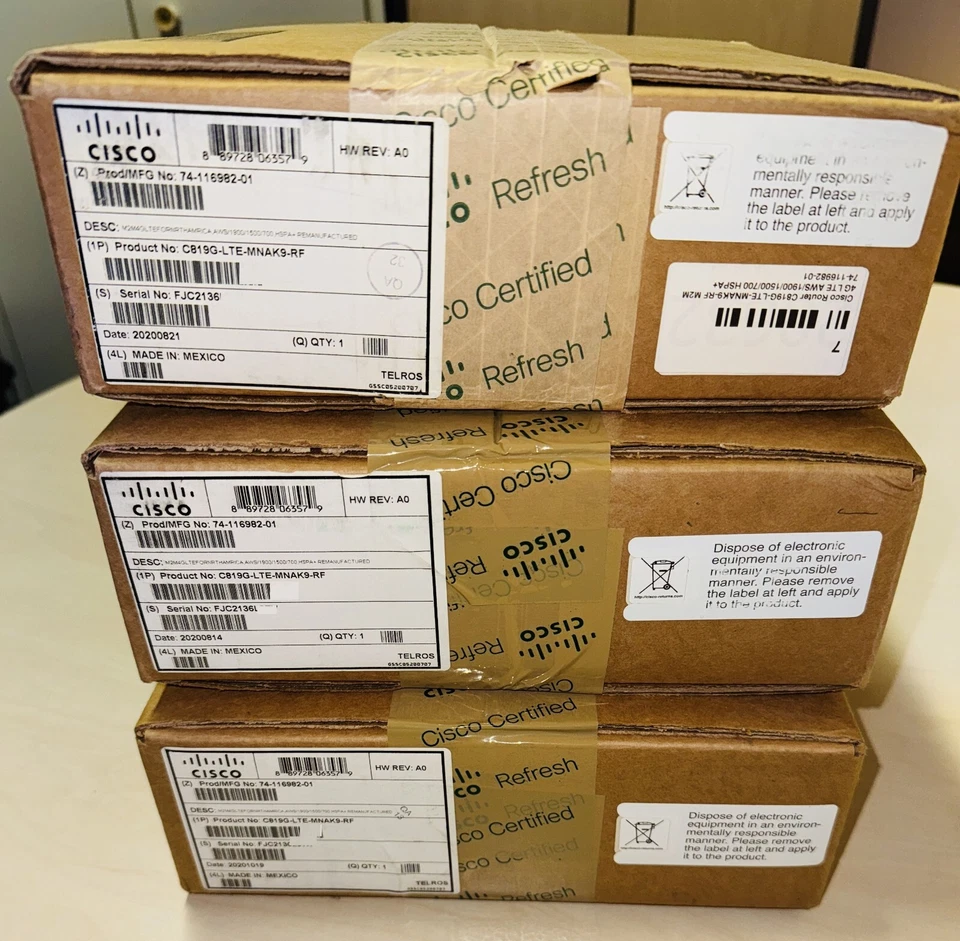 3x CISCO C819G-LTE-MNAK9 - inkl. VAT - Image 1 of 1