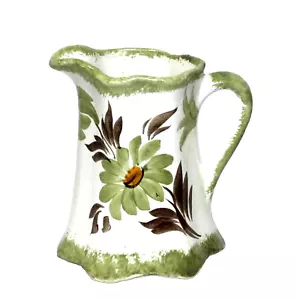 Jarra de cerámica Cash Family verde margarita pintada a mano vintage - Imagen 1 de 6