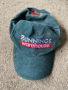 Bunnings Warehouse Corduroy Green Snapback Hat Cap Cotton One Size Fits All - Picture 1 of 6