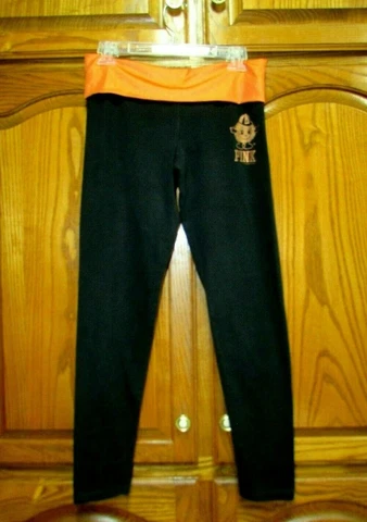 VICTORIA'S SECRET PINK SZ M X 28 SYRACUSE FOLD OVER STRETCH YOGA LEGGINGS/PANTS Cover