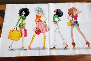 Fashionista Niñas Moda Desfile Punto de Cruz Bordado Completo Diva Mujeres - Imagen 1 de 8