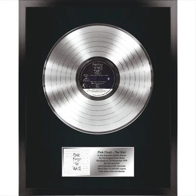 Pink Floyd – The Wall / LP Platinum 12 inches / Souvenir in black frame / Rock - Image 1 of 4