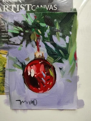 JOSE TRUJILLO Pintura al Óleo IMPRESIONISMO Coleccionable ORIGINAL Bola de Navidad Árbol Certificado de Autenticidad Foto 1 de 4