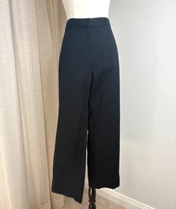 Bianca Spender for Carla Zampatti Black Textured Trouser Pants Size 14 L Luxe - Picture 1 of 10