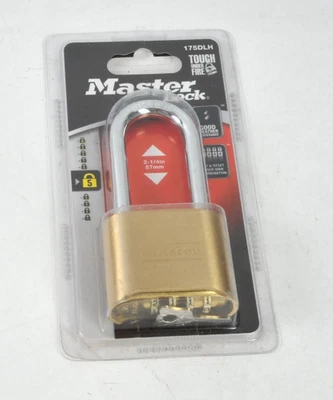 Master Lock 175DLH Brass Wide Resettable Combination Padlock 2 x 2-1/4in Shackle - Image 1 of 4