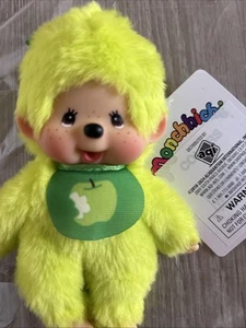 Monchhichi Green Apple Fruit Colors S 5 inch Plush Doll Sekiguchi - Picture 1 of 7