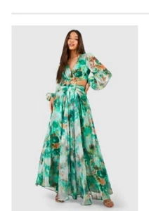 Sommer Damen Fließend Maxi Netz Kleider Cocktail Abend Party  - Bild 1 von 3