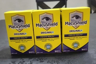 3 Pack MacuShield Original Plus 90 Capsule Eye Supplement Vitamin - Exp 10/2027