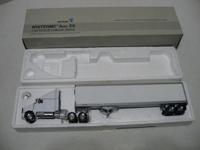 Remolque Tonkin Semi Tractor Blanco GMC Aero ES 48' Fruehauf Escala 1/53 Diecast Foto 1 de 4