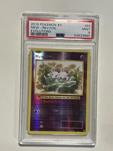 Pokemon 2016 TCG XY Evoluzioni MEW Reverse Holo 53/108 PSA 9 Rev. Foil - Foto 1 di 2
