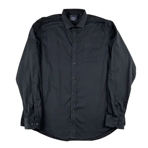 Savile Row Oberhemd Herren 17 17,5 36 36 XL schwarz Button Down Classic Fit - Bild 1 von 6