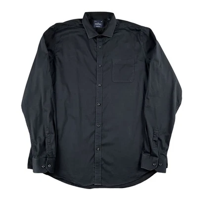 Savile Row Dress Shirt Mens 17 17.5 36 36 XL Black Button Down Classic Fit - Image 1 of 4