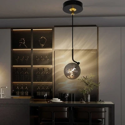 Kitchen Pendant Light Bar Hotel Minimalist Globe Glass Chandelier Light Decor - Image 1 of 4