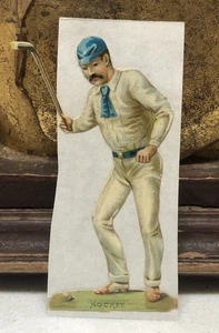 Viktorianischer gestanzter Feldhockeyspielerschrott von Raphael Tuck & Sons L3 - Bild 1 von 5