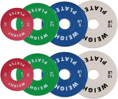 1 Pair Bumper Plates 2" Olympic Rubber Weight Plates Steel Hub 1.25/2.5/5/10LBS - Image 1 of 4