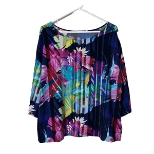 Top donna Soft Dintorni Mignon a righe colorato floreale M - Foto 1 di 11