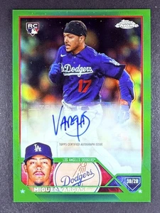 2023 Topps Chrome Miguel Vargas Green Refractor #/99 SP RC Rookie Dodgers Auto - Picture 1 of 2