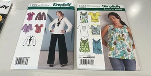 Simplicity 1779 - H5 & 2892 - R5 Hemd Bluse Muster ungeschnitten - Bild 1 von 6