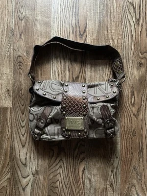 Bolso de Mano de Cuero Dolce & Gabbana Vintage Marrón Hecho en Italia Raro Bolso de Diseñador Foto 1 de 4