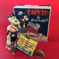 Vintage 1930's Linemar Marx POPEYE EXPRESS Wind-UP Tin Litho w/Caged PARROT