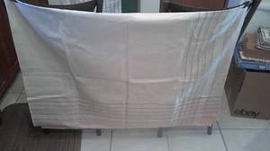 Tovaglia vintage a righe marrone e nero 54" x 38" - Foto 1 di 2