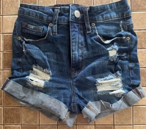 Women's Aeropostale Denim Shorts Size 00 Blue - Picture 1 of 4