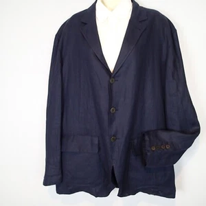 Studio Milano Suit Jacket Sport Coat Mens 50R Blazer navy blue - Picture 1 of 17