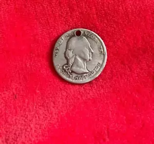 1789-1797 1st President USA George Washington Funeral Coin Token PENDANT C-1 - Picture 1 of 4