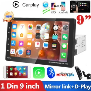1 DIN 9 Autoradio Abnehmbarer Touchscreen CarPlay IOS/Android Bluetooth WiFi - Bild 1 von 12