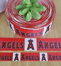7/8 & 1.5" (1 YD) Los Angeles Angels Grosgrain Ribbon Baseball Cheer Bow Lanyard