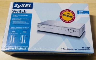 Zyxel ES-108A 8-Port Fast Ethernet Switch – Reliable Network Connectivity! - Image 1 of 3
