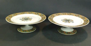 Lot de 2 plats de service en porcelaine de Limoges WG & Co France coupe à fruits - Picture 1 of 7