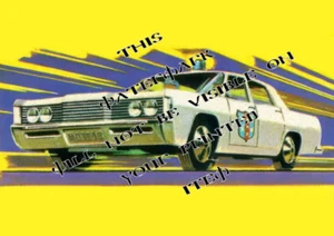 MATCHBOX 55 MERCURY POLICE CAR 1970 LESNEY ART REPRO A4 POSTER PRINT - Picture 1 of 1
