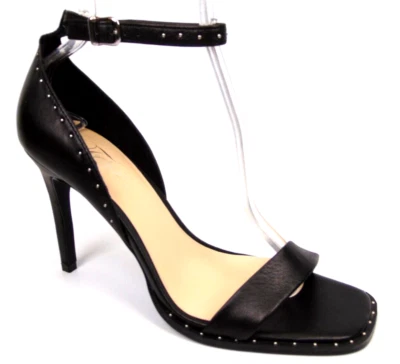 Sandalia de Vestido de Tacón Fergie Remix Punta Cuadrada Tacones Para Mujer Talla 9.5 M, Negro, NUEVO Foto 1 de 4