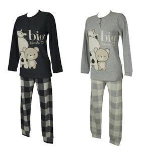 Pigiama donna  CRAZY FARM invernale morbido e caldo manica lunga collo serafino  - Imagen 1 de 9