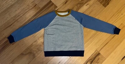 CREWCUTS BOYS GRAY & BLUE CREW NECK SWEATSHIRT SIZE 8-9 EXCELLENT COND LD3 - Image 1 of 3
