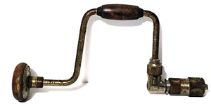 Vintage Pexto 15" No. 5312 Bit Brace Drill Auger Hand Drill Wood Handles - Picture 1 of 8