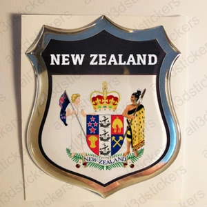 Pegatina Nueva Zelanda Escudo de Armas 3D Emblema Vinilo Adhesivo Resina Relieve - Imagen 1 de 4