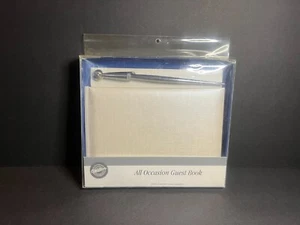 Wilton All Occasion Linen Cream Colored Wedding, Retirement, Memorial Guest Book - Picture 1 of 8