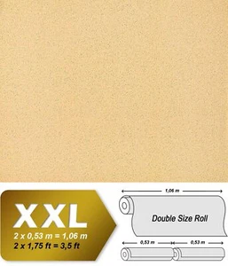 EDEM 917-23 Luxus Prägestruktur Vlies-Tapete uni aprikose orange gold | 10,65 qm - Picture 1 of 2