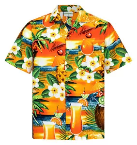 Herren Hawaii Hemd 100% Baumwolle S - 8XL Kurzarm Sommer Beach Hawaiian Shirt - Bild 1 von 12