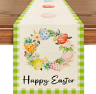 Easter Egg Table Runner 72 Inch Floral Table Runner For Easter Linen Table Runne