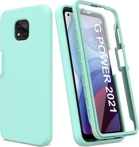 Motorola Moto G Power 6.6" 2021 Case Full-Body Cover +Built-in Screen Protector - Picture 1 of 6