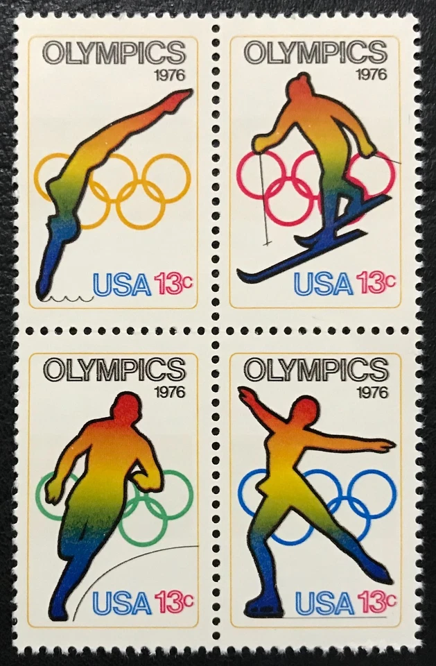 1976 Scott# 1695-1698 - 13¢ - Block of 4 - OLYMPIC GAMES - Mint NH - Image 1 of 1